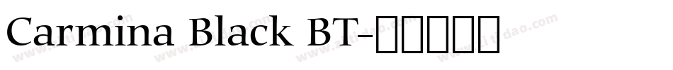 Carmina Black BT字体转换